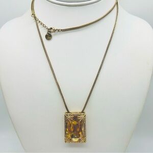 Swarovski Atelier Swarovski Gold Crystal Pave Pendant Necklace